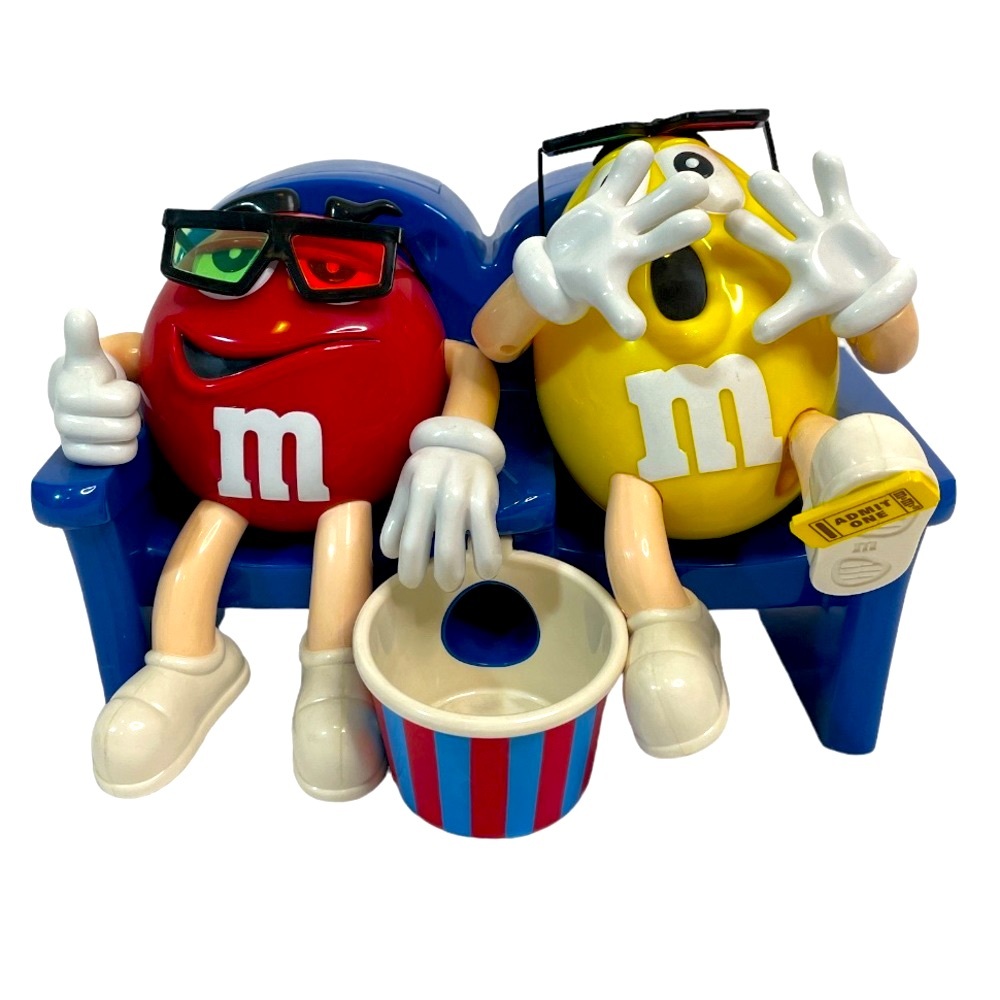 M&M's Candy Dispenser At the Movies with 3D Glasses Collectible